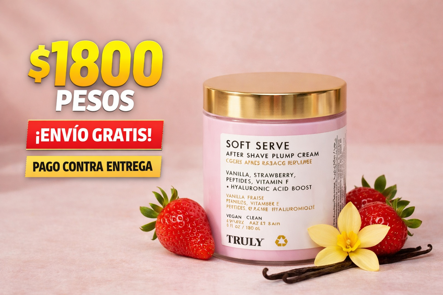 Crema Truly Soft Serve Fresa